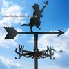 Weather Vane Ornament: Outdoor Wrought Iron Spray-Painted Roof Decoration Metal Craft