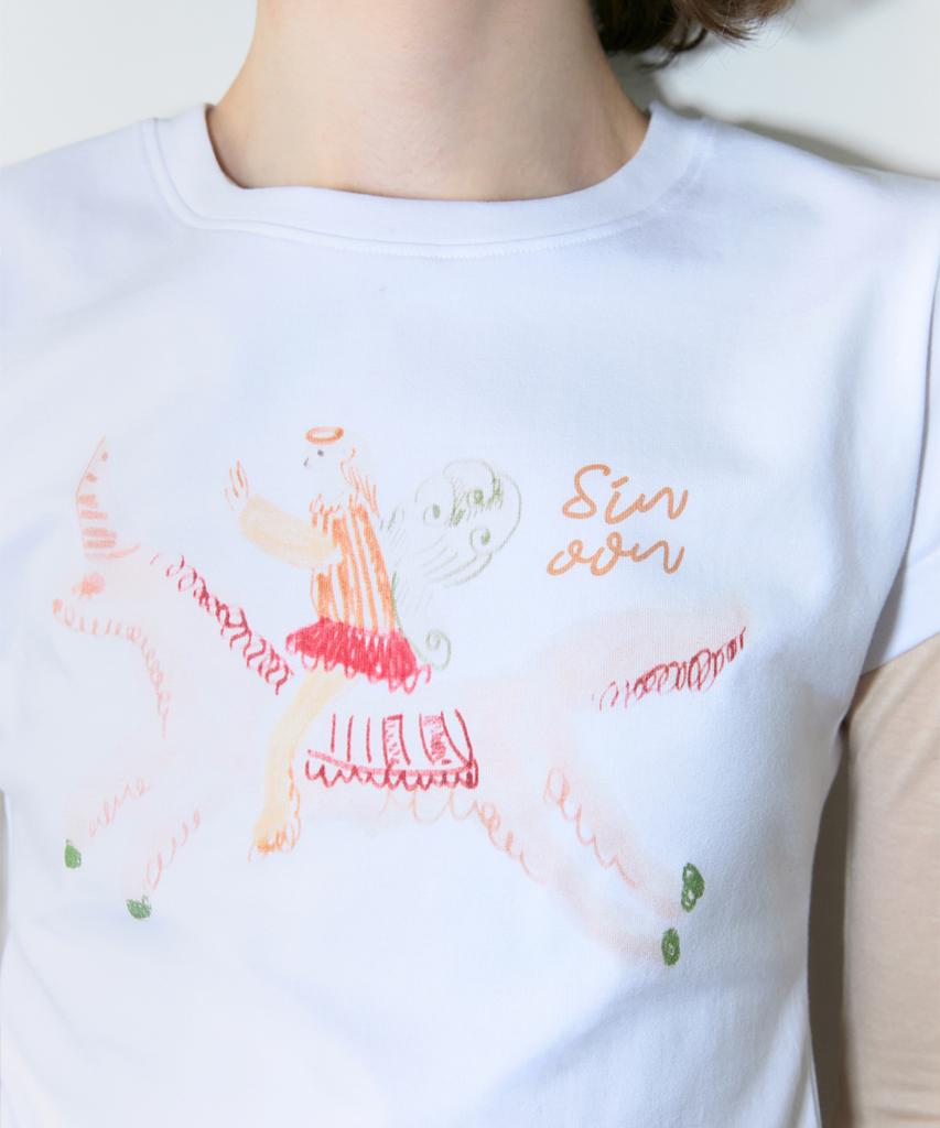 SINOON Unicorn Puff T-Shirt (White)