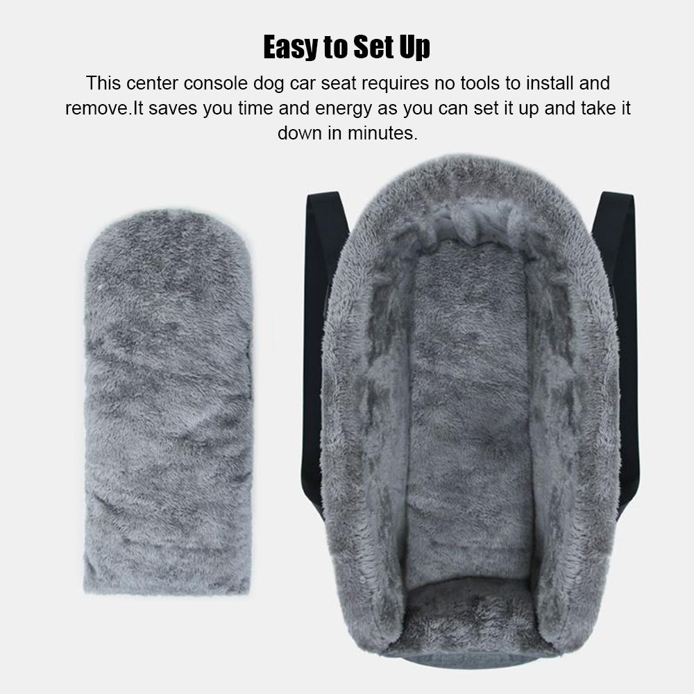 Center Console Dog Car Seat Detachable and Washable Dog Booster Seat for Car Armrest, Portable Pet