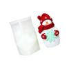 Festival Snowman Candle Making Mould With Detachable Snowflake for Winter Projects and Gift