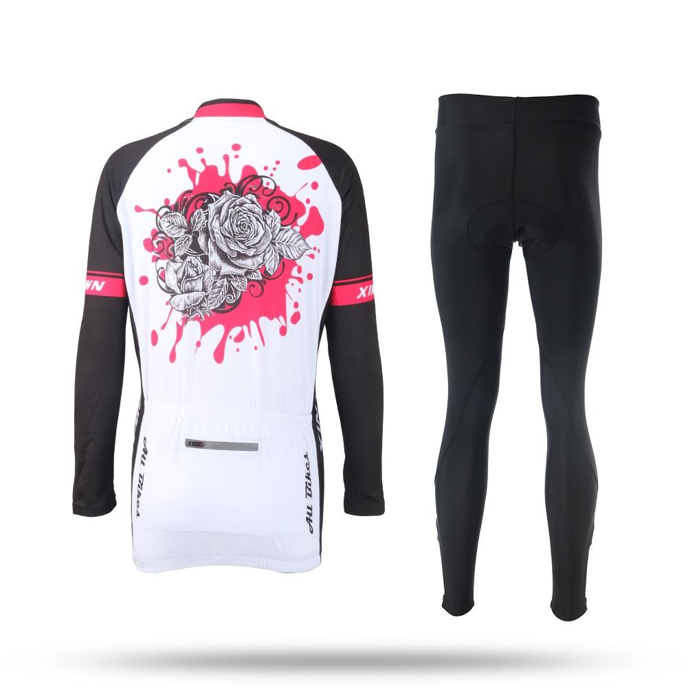 Maglie da bicicletta da equitazione Set di abbigliamento da ciclismo Tuta da bicicletta a maniche lunghe da donna ad asciugatura rapida