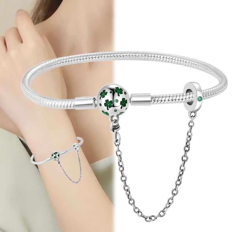 Bee Clover Dog Paw Snake Chain Bracelet Round Clasp Femme Bracelet Decoration Bangle Trinkets For Women Jewelry Gift
