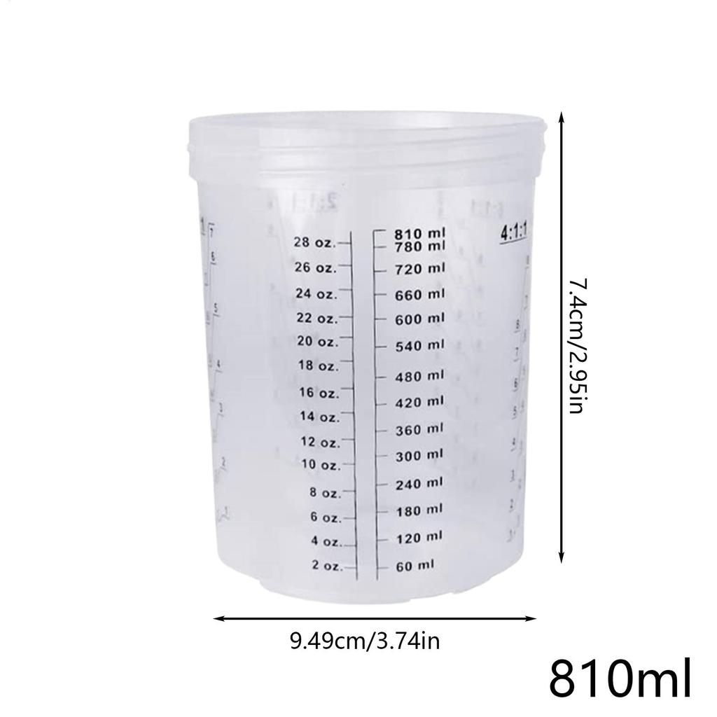 Paint Cups 10pcs Paint Sprayer Cup with Clear Scale for Car Spraying Wash-Free Paint Sprayer Cup Liners Simple Paint Measuring