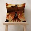 Vintage Anime AAttack On Titan Pillowcase Toon Gift Cushion Cover Bedroom Home Sofa Chair Seat Decor Pillow Case
