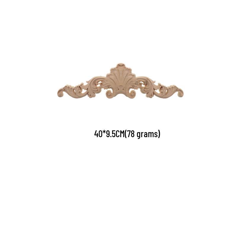 European Solid Wood Carved Floral Applique for Furniture and Doors
