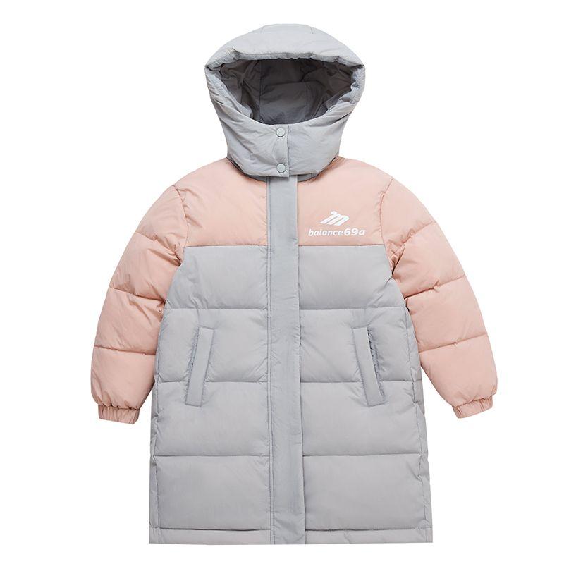 

Детские пуховики, Утепленные пуховики из белого утиного пуха для девочек, Пуховики средней длины для мальчиков, Зимние пальто 160cm розовый