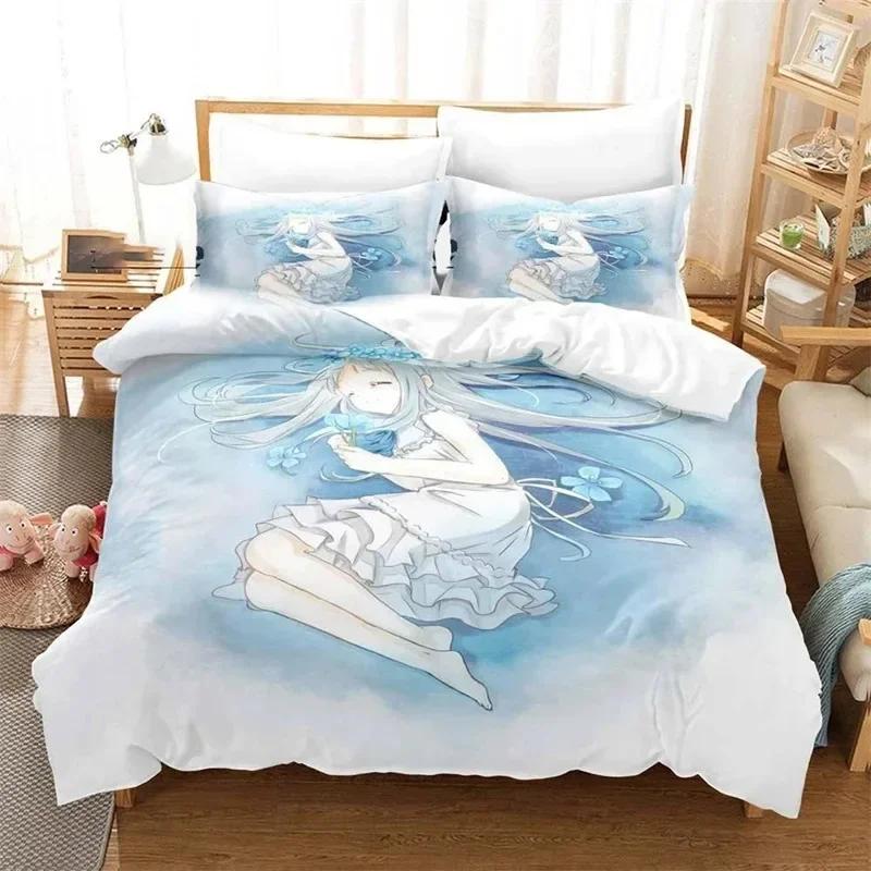 Comforter 3D Printed Anime Anohana Honma Meiko Bedding Sets Exquisite Bed Supplies Set Bed Comforter Set Luxury Birthday Gift