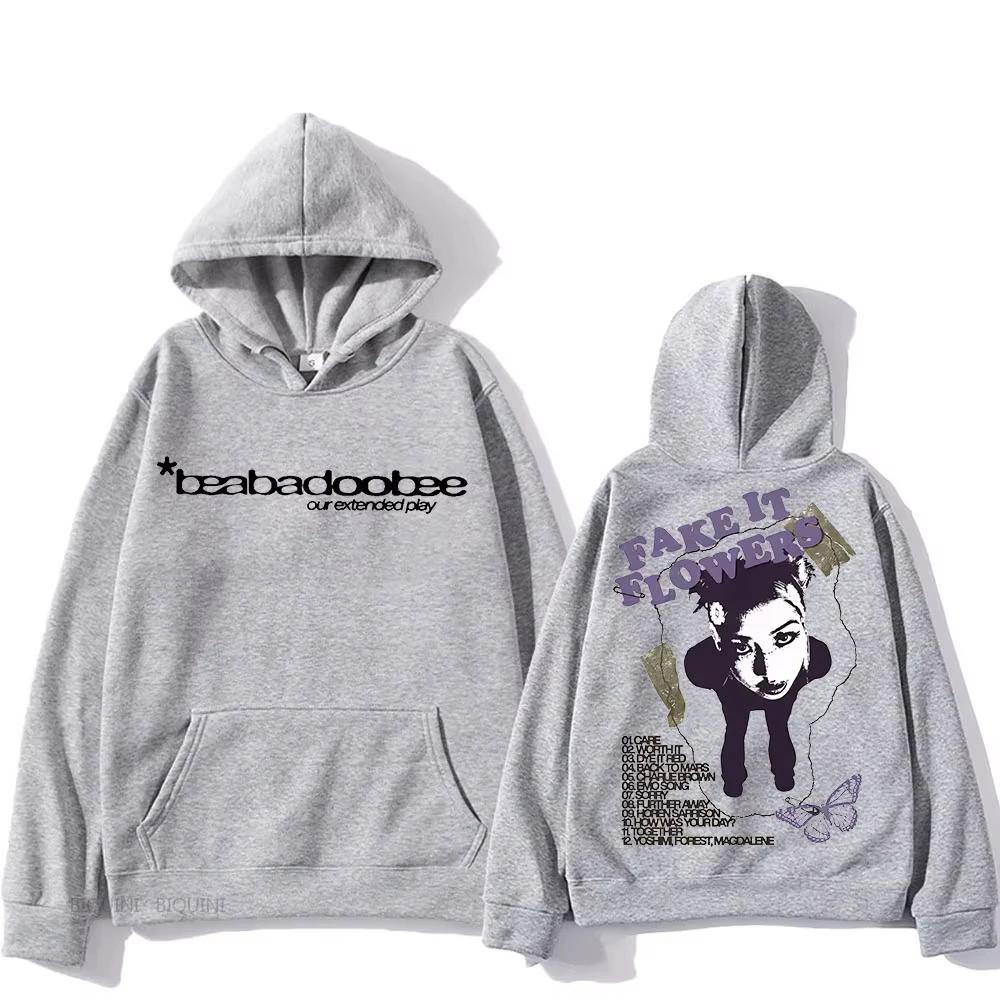

Beabadoobee Осень Зима Мода Свитшот Хип-хоп Ретро Худи Удобный Мужской Повседневный Худи 2XL