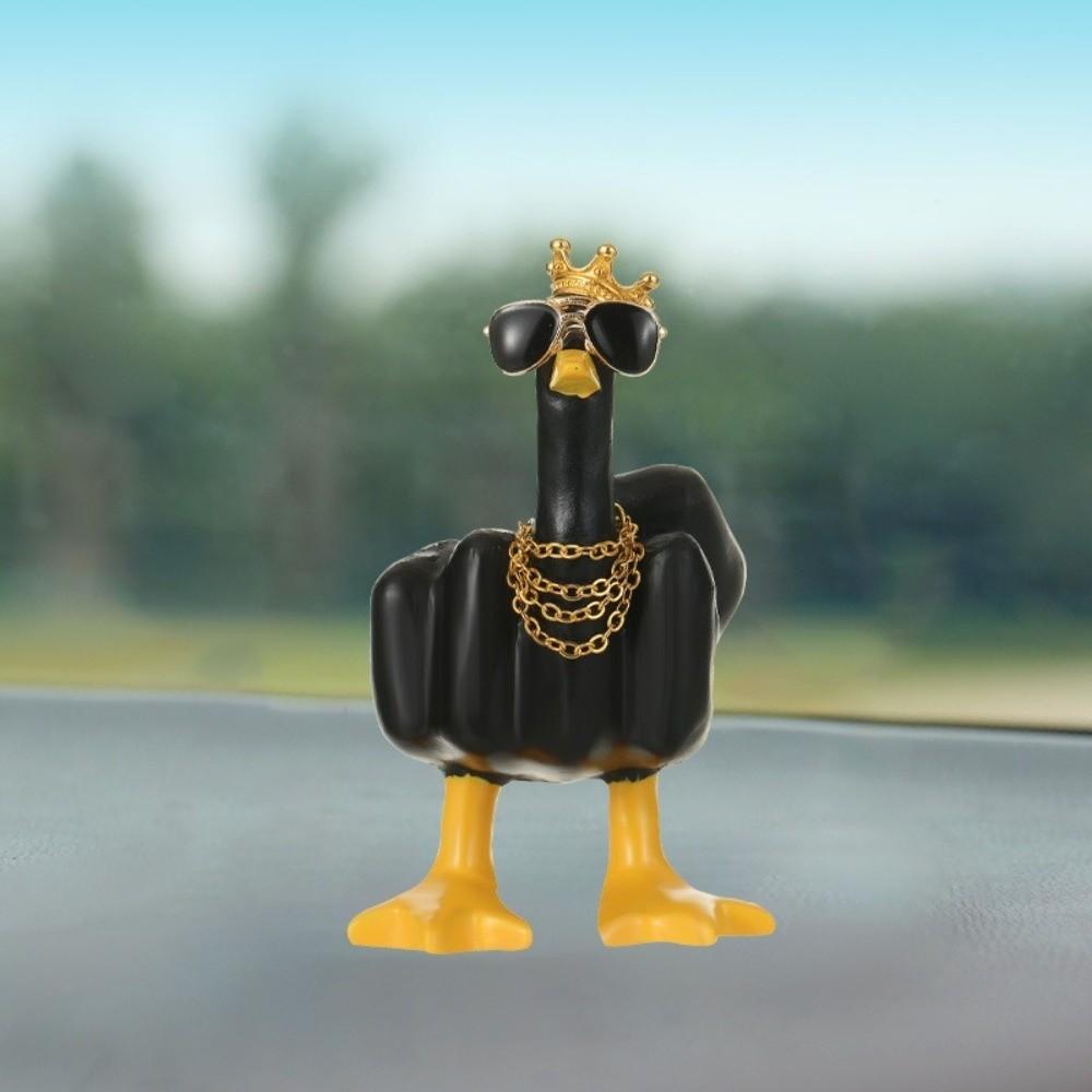 Craft Tabletop Duck Ornament Resin Small Duck Sculpture Cute Little Duck Decor  Garden