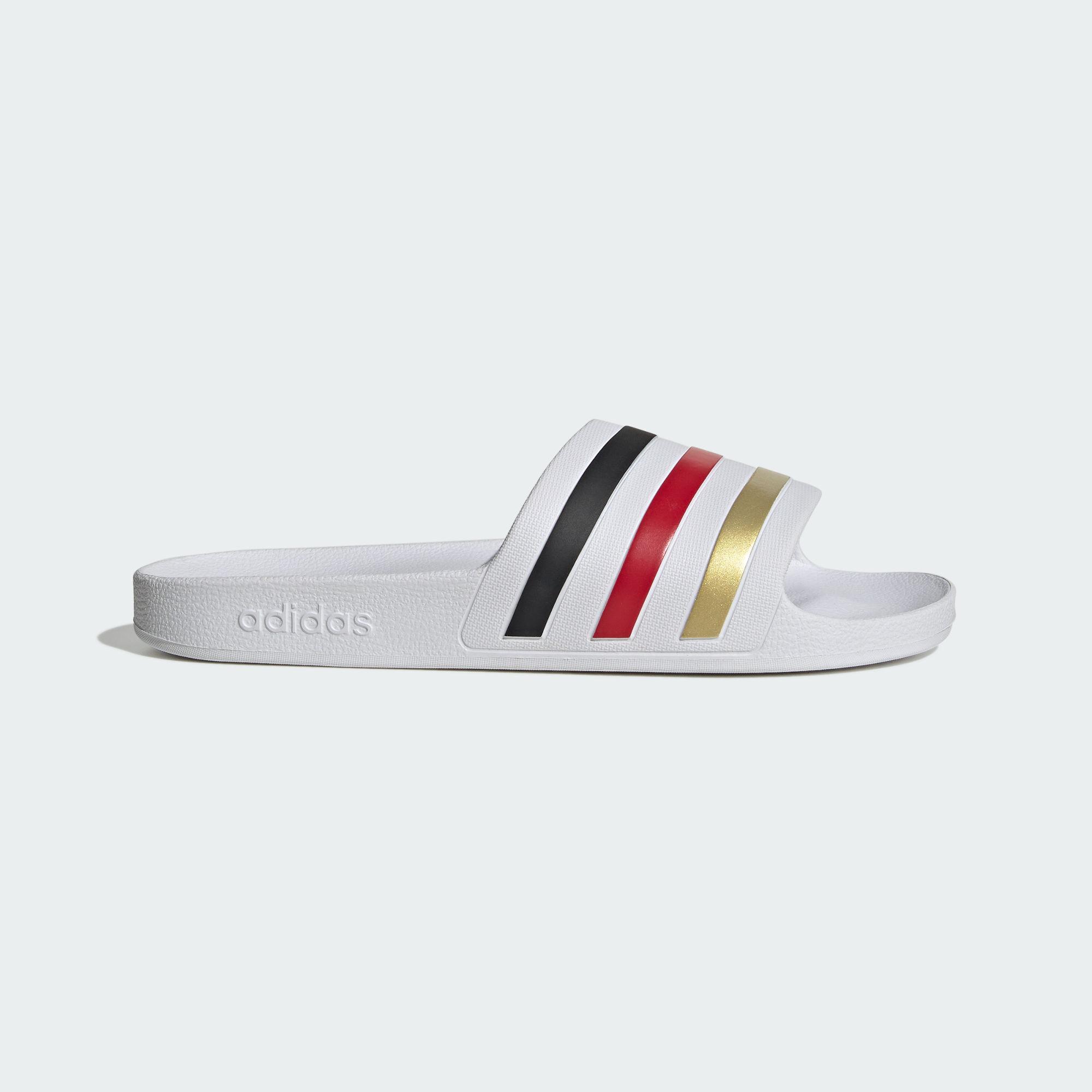 Adidas Adilette Aqua EVA Slide Slippers Unisex White Black Gold 38