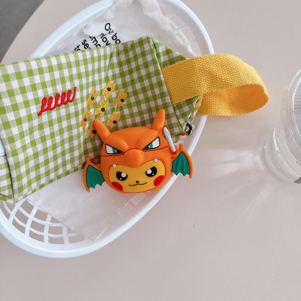 Ball Charizard For Airpods Pro 3 Case,3D Anime Silicone Earphone Cover For Airpods Pro 2/Airpods 1 2 3 4 Case Cover Kids