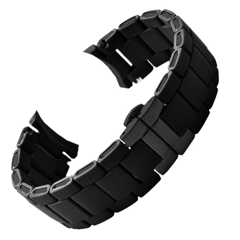 Replacement Rubber Coated Steel Watch Strap for Armani AR5889/5890/5905/5920 - Men's & Women's, 20mm/23mm Width