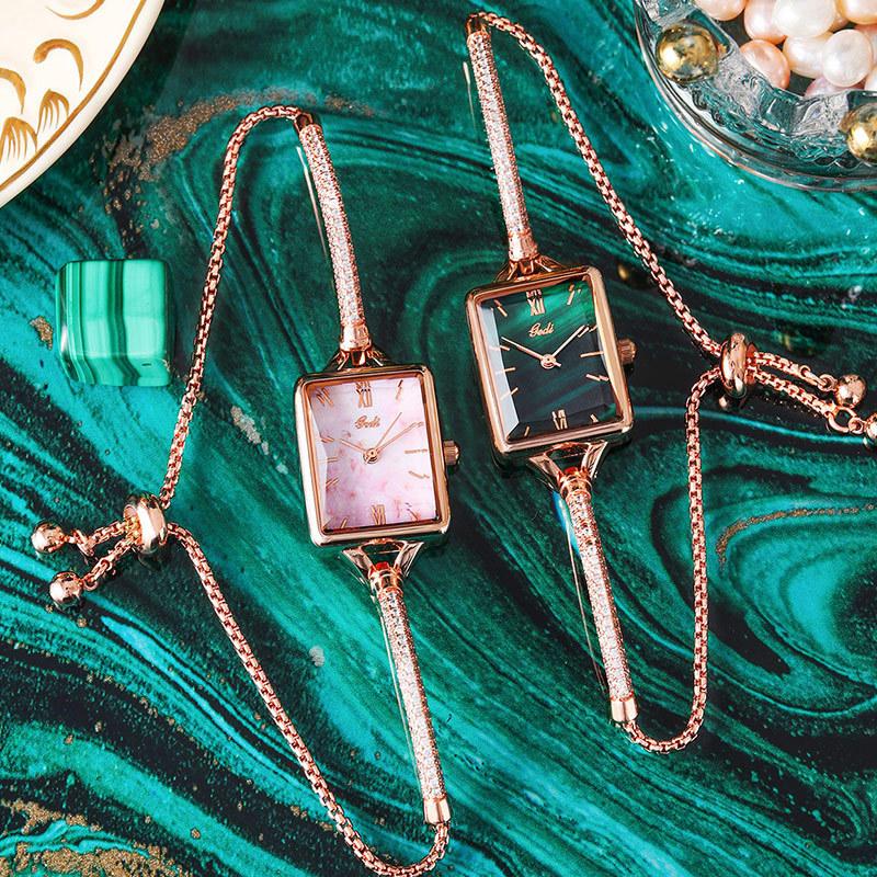 Summer Small Square Watch Women'S Fashion Luxury Temperament Bracelet Waterproof Bracelet Watch