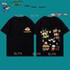 Hand-painted Style Crayon Shin-chan Parent-child Short-sleeved T-shirt Unique Niche Parent-child Style Round Neck Casual T-shirt