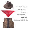 Western Cowboy Halloween Costume Set for Adults & Children - Perfect for Parent-Child Performances