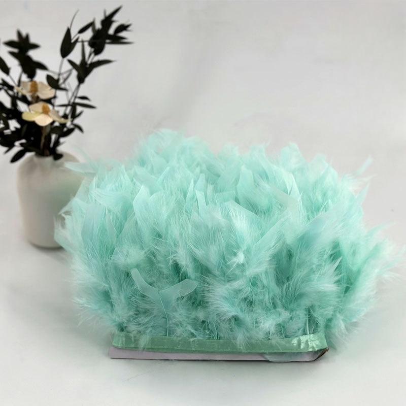 10-15cm Coffee Turkey Feather Trim Feathers Fringe Ribbon DIY Sewing Clothing Handwork Wedding Dress Crafts Party Decorations