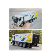1/32 Scale Container Truck Model Car Toy Pull Back Music Light Metal Diecast Doors Opened Vehicles Toys for Kid Gift