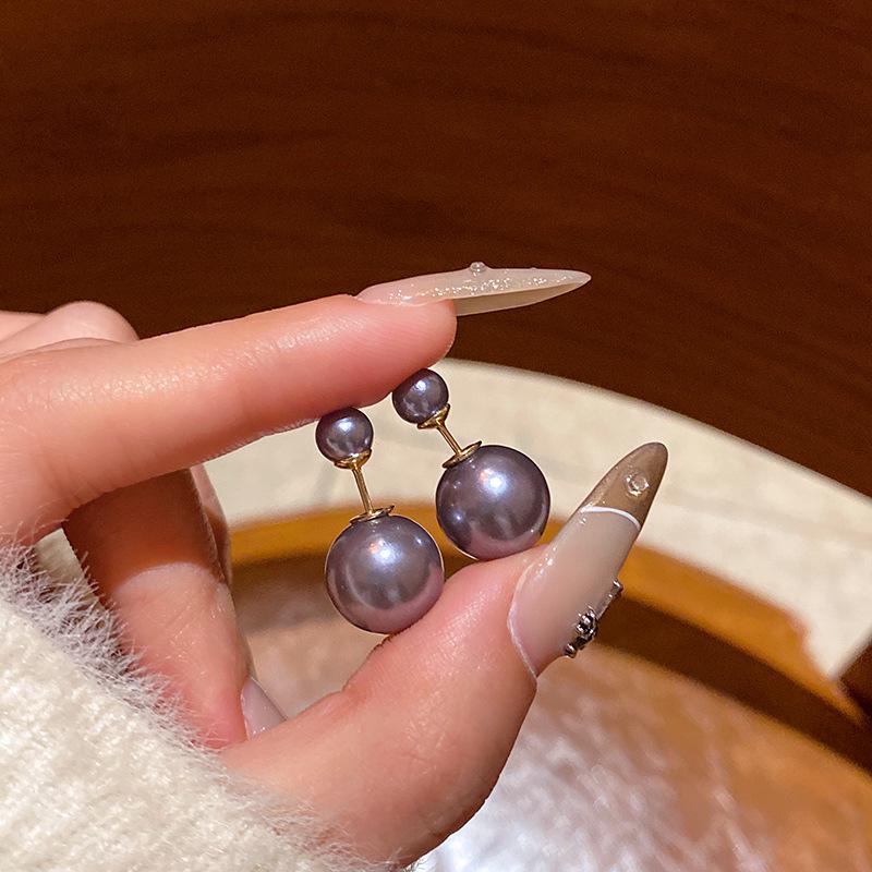 Elegante S925 Silber Perlen- & Zirkon-Herz-Ohrringe für Damen - Leichter Luxus, Alleskönner, High-End-Design