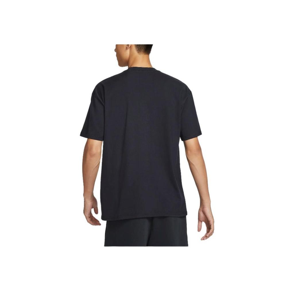 Nike Loose Fit Cotton Crew Neck Basketball Short Sleeve T-Shirt Men Tops Black HF6186-010