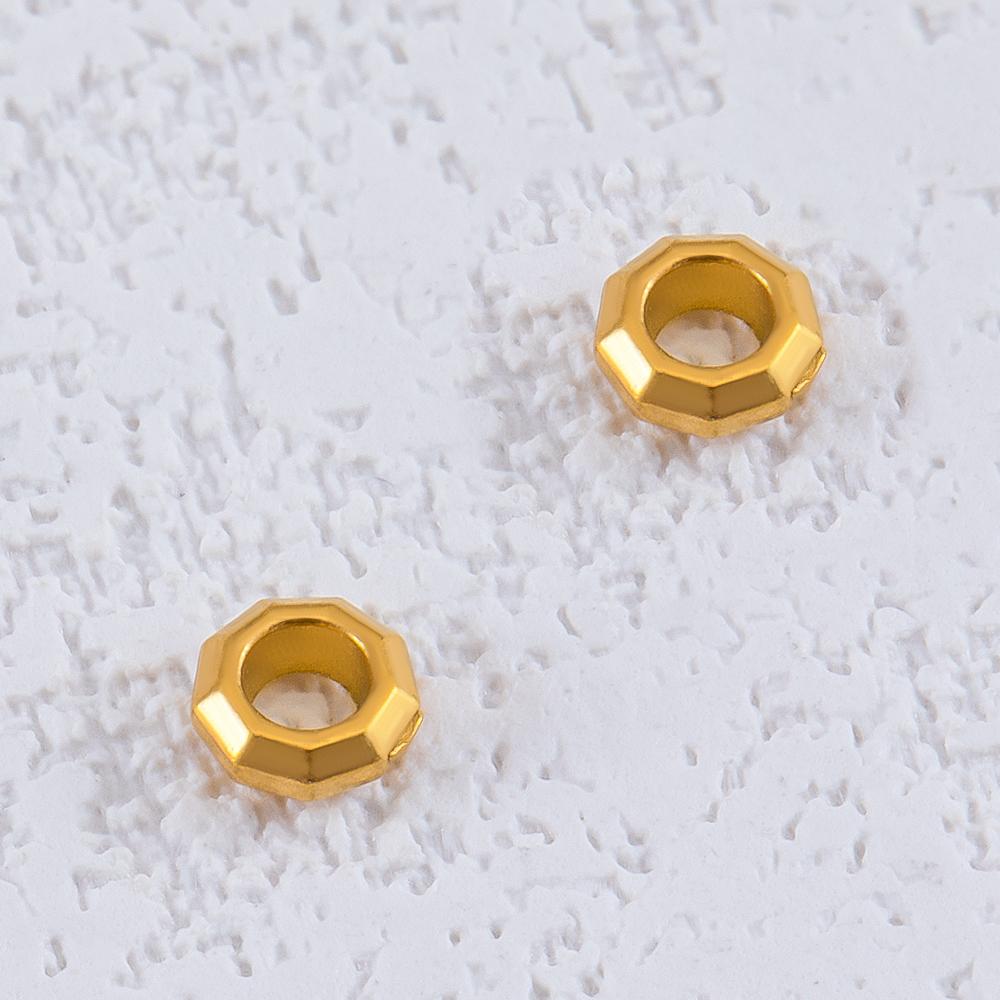 

5pcs 10pcs 20pcs Stainless Steel Flat Round Spacer Beads Bracelet Jewelry Gold Loose Bead DIY Jewelry Findings Handmade Supplies 5pcs золотой