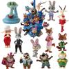 12Pcs Zootopia Cartoon Anime Figure Nick Fox Judy Zootropolis Utopia Action Figure Toys Kids Room Ornaments Cake Topper