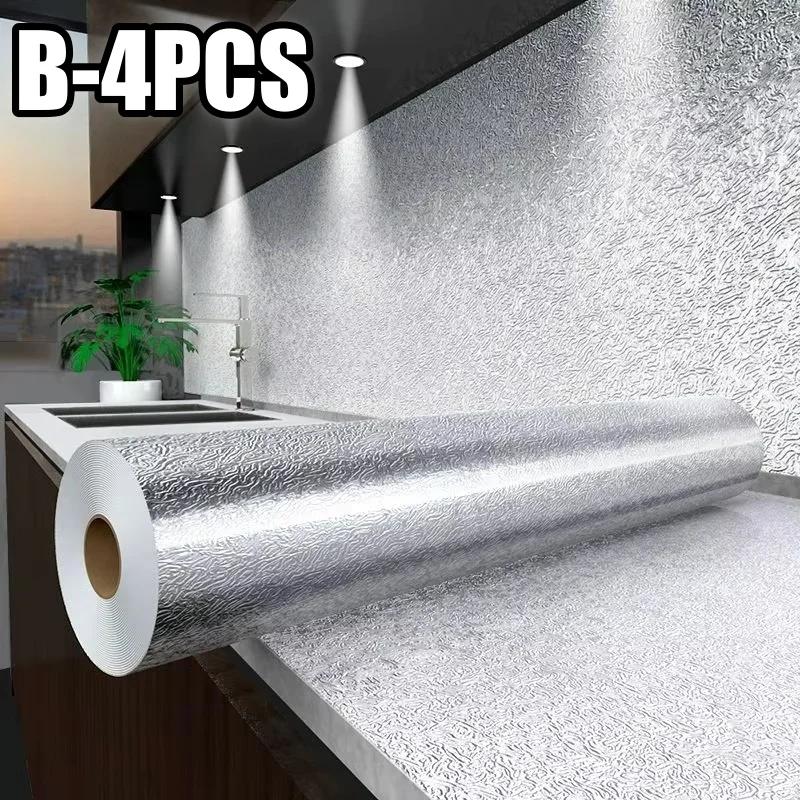 10M 5M 1M Kitchen Stove Splash Guard Sticker Self Adhesive Waterproof Aluminum Foil Wallpaper Oil Resistant