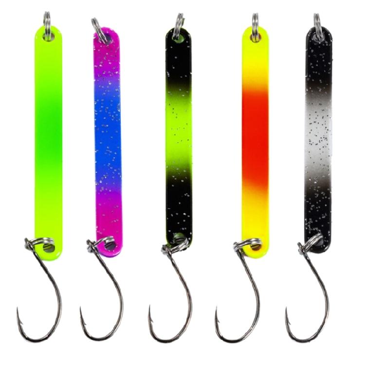 

5 Pieces Metal Sequins Fishing Lures Colorful Fishing Spoons for Trout Walleye 1