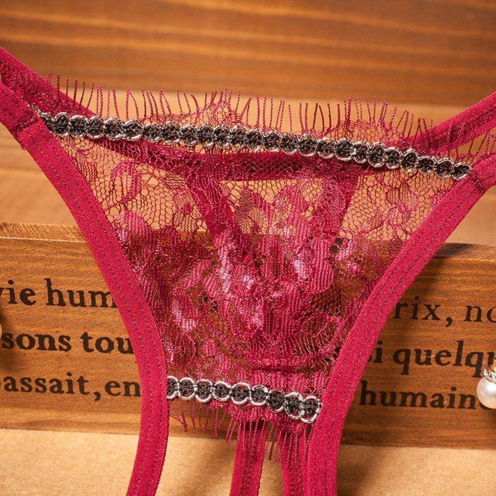Sexy Panties Women's Lace Open Crotch Free Hot Thong Womens Exotic Panties