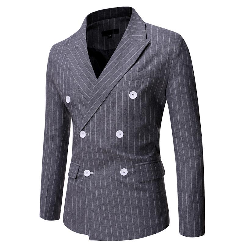 Blazer Gessato Doppio Petto da Uomo - Taglia Europea, Collezione Autunno/Inverno 2020