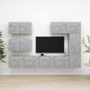 Vidaxl 6-Cz. TV Cabinet Set, Concrete Grey, Wood-Based Material