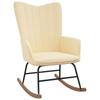 Day and Night - Day and Night Cream White Velvet Rocking Chair
