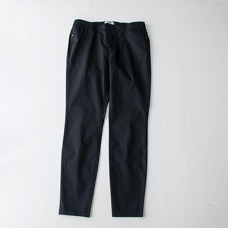 Spring Denim Style Elastic Waist Pull-up Women's Casual Pants Pants