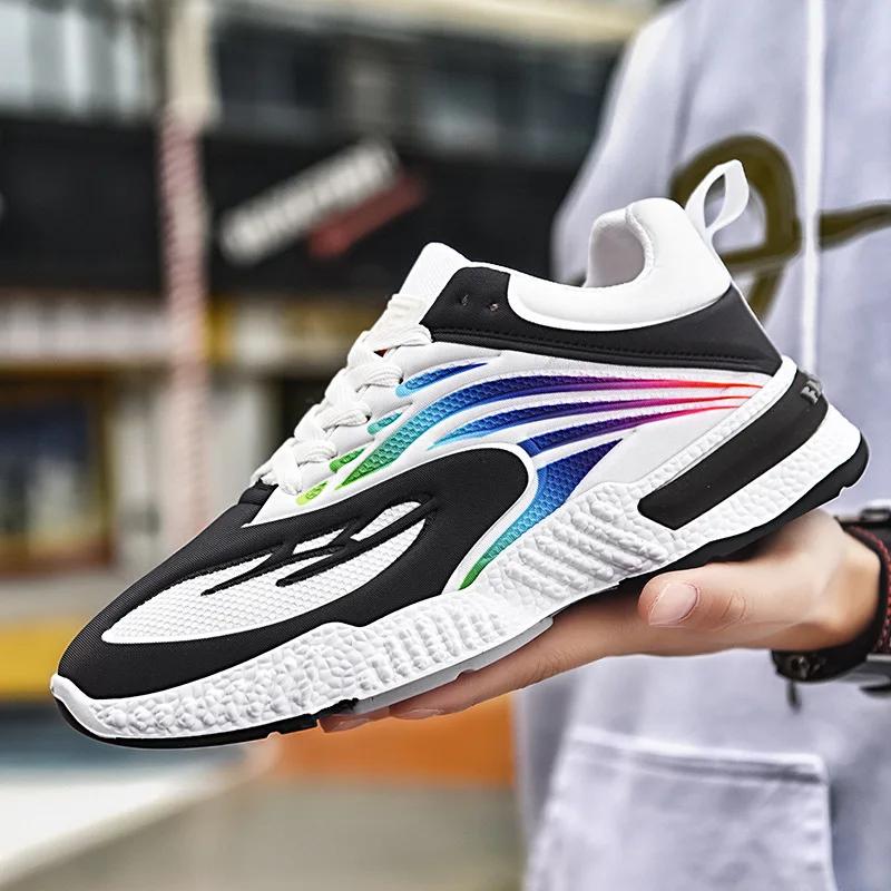 Neue 2024 Luxusmode Bunte Freizeitschuhe Herren Atmungsaktiv Vielseitig Sportschuhe Jugendtrend Outdoor Laufschuhe Sneaker