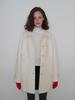 Etmon Boucle Stitch Half Coat, Ivory