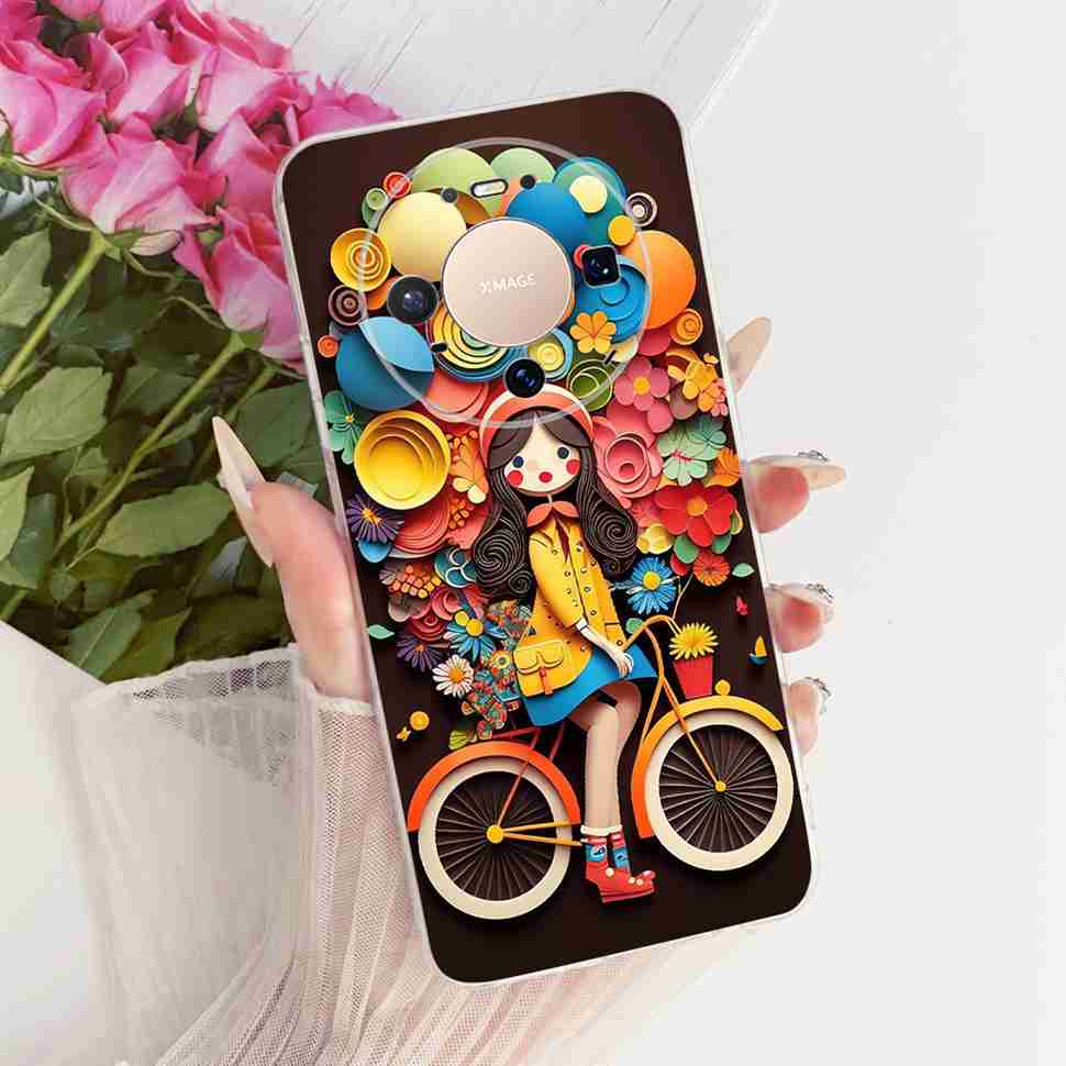 For Huawei Mate 80 5G 2025 Case VYG-AL00 Soft Silicone Sweet Heart Painted Cover Case For Huawei Mate80 Mate 80 TPU Fundas