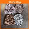 Cozy Knit Beanie For Women With Leopard Print And No Brim For Winter Cold Weather