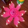 JL Geburtstagskerze Lotusblume Rotation Musik Dekoration Kuchen Party Farbe Rosa - JLVSO827AA1052