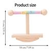 Verstellbarer Papageien-Spielständer aus Holz Vogel-Spielplätze mit schwingender Basis zum Stressabbau und zur Intelligenzentwicklung