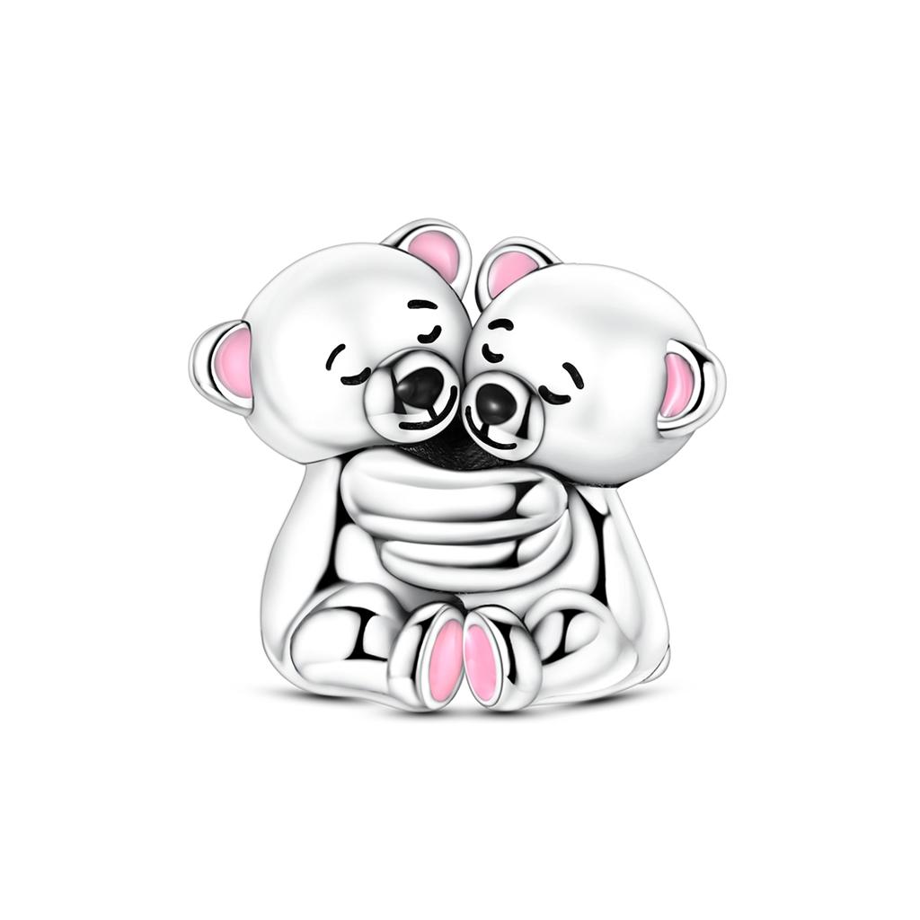 Original Charms Beads Copper Heart Bear Dog Pendant For Woman Fit Bracelet Making Jewelry Diy