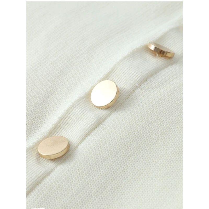 Sleeveless Round Neck Neck Button Tie Vest Sleeveless Round Neck Button Tight Vest