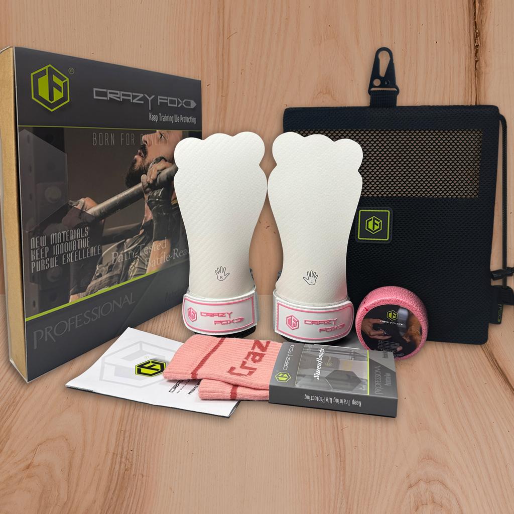 Crazyfox Rana Ginnastica Fitness Esercizio Antiscivolo Impugnature per le Mani, Protezioni per il Palmo, Calleras Materiale Velites di Grado Superiore