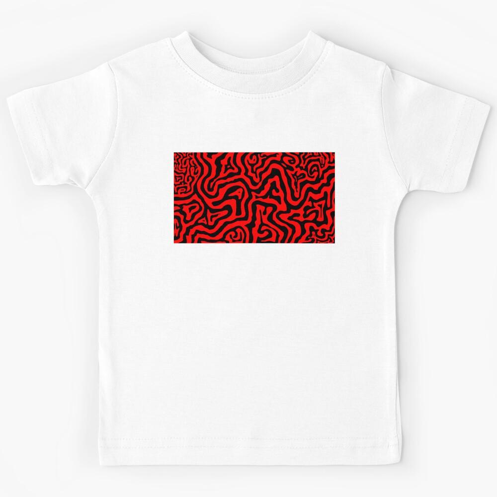 Red and black abstract space Kids T-Shirt 100