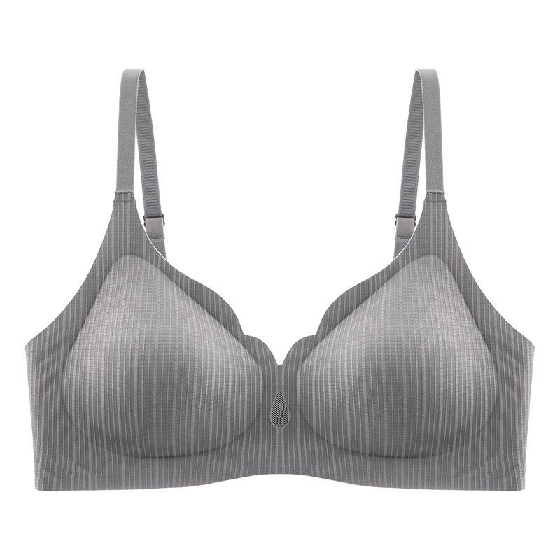 Women Hollow Out Wireless Push Up Comfortable Side Support Gathering Bra