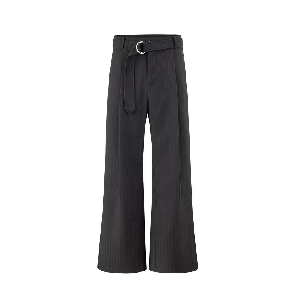 Retro Striped Wide-Leg Pants: Loose, Relaxed Old Money Style.