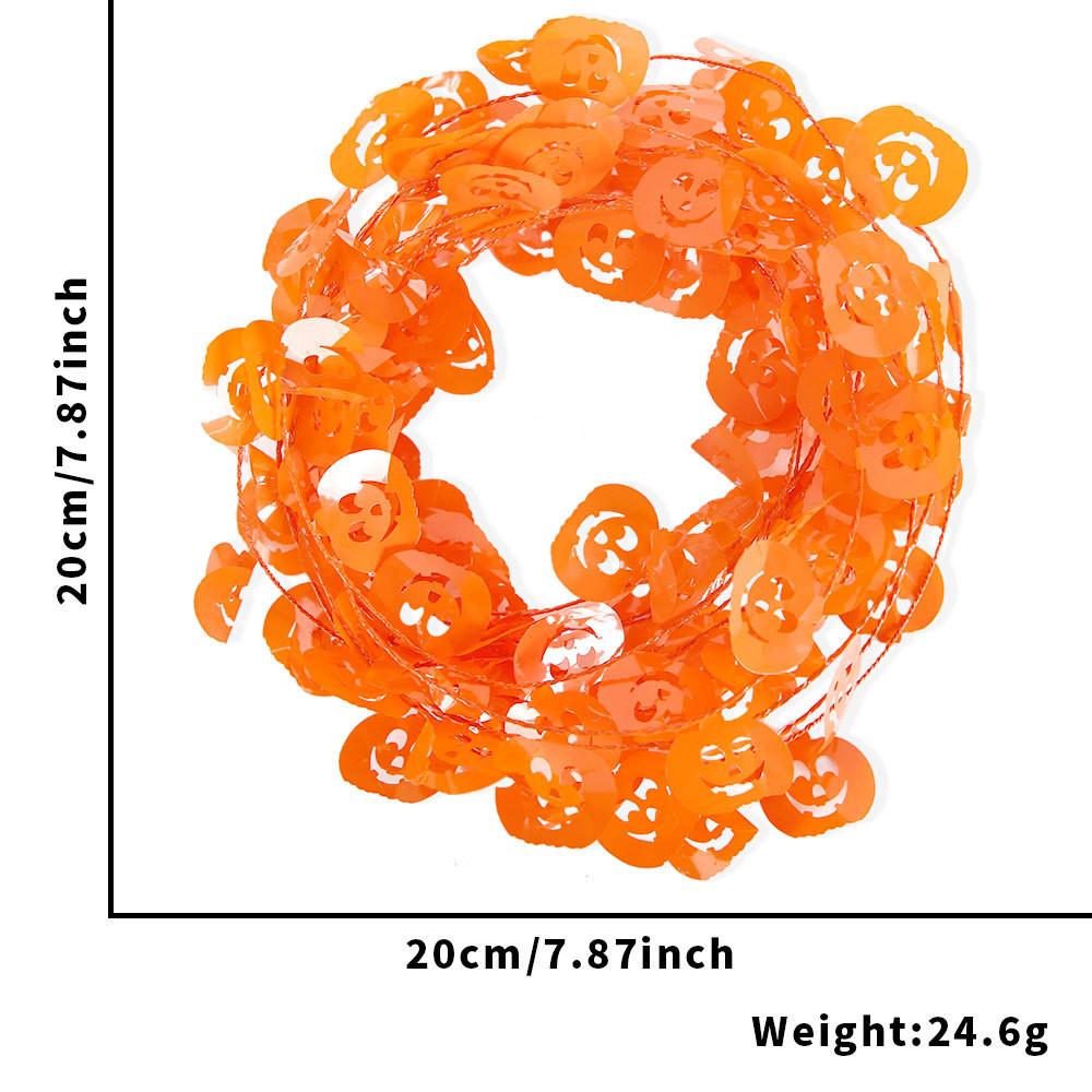 75 Meter Decorative Halloween Wire Garland With Colorful Pumpkin Skeleton Bat And Spider Designs For Spooky Vibes