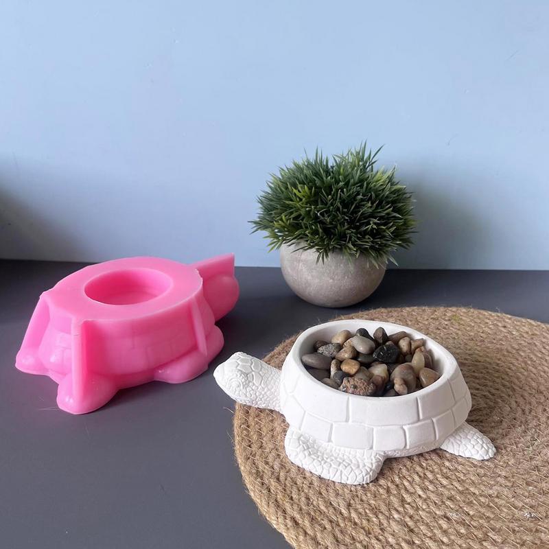 Silicone Flower Pot Mold Turtle Flower Pot Crafting Mold In Silicone Reusable Epoxy Resin Casting Tool Decoration Art For