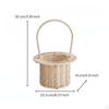 Woven Flower Basket Handwoven Handmade Imitation Rattan Versatile Home Decor for Picnic,