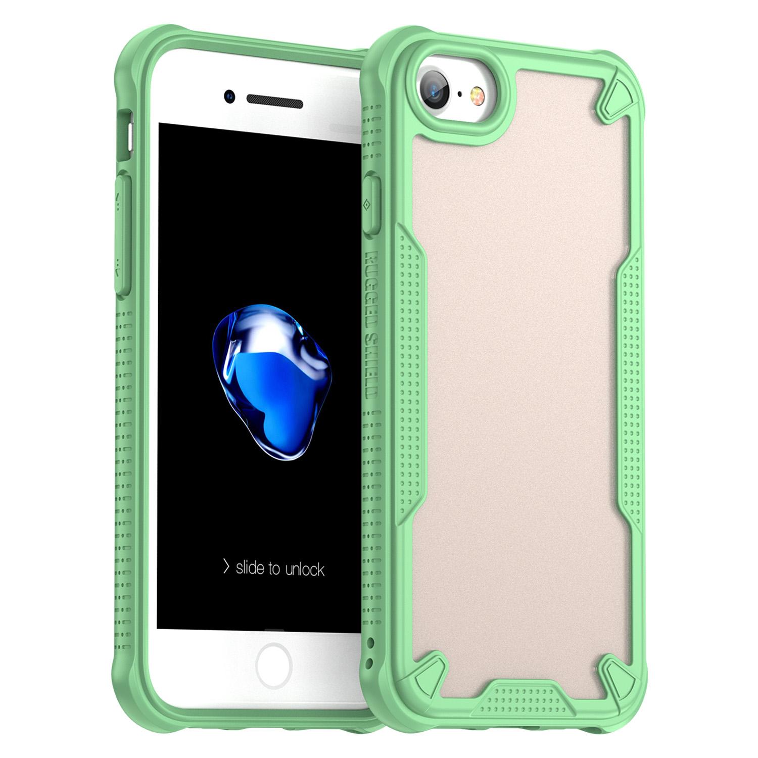 

Защитный чехол для iPhone SE (2022)/(2020)/8/7/6/6s PC+TPU Матовая задняя крышка для телефона Green