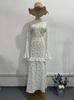 European and American spring gentle wind small fresh floral lotus leaf edge long dress