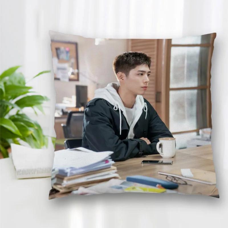 Hot Sale Custom Decorative Pillowcase Park Bo Gum Square Zippered Pillow Cover Best Nice Gift  35X35cm 45x45cm